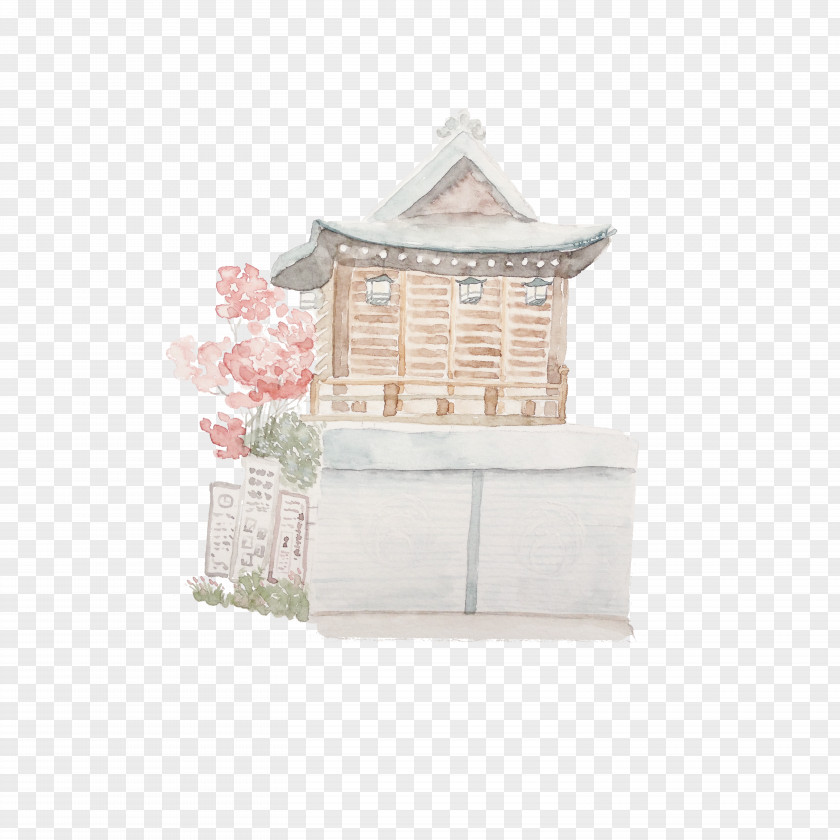 Hand-painted Japanese Architecture Kobe PNG