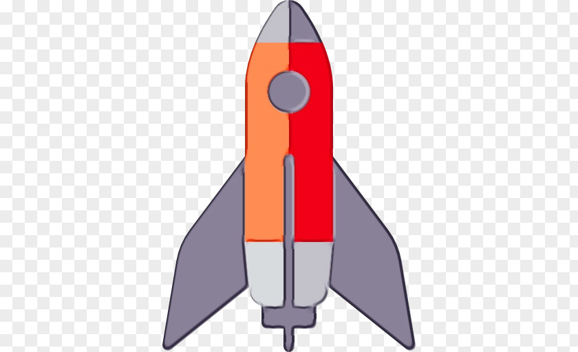 Space Vehicle Watercolor Cartoon PNG