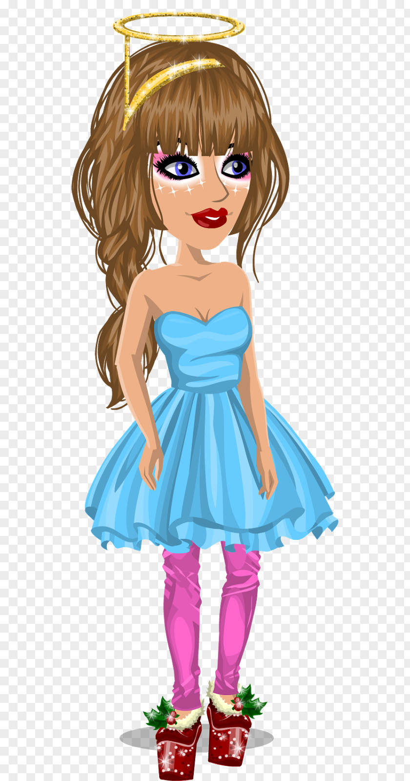 Barbie Brown Hair Costume Cartoon Character PNG