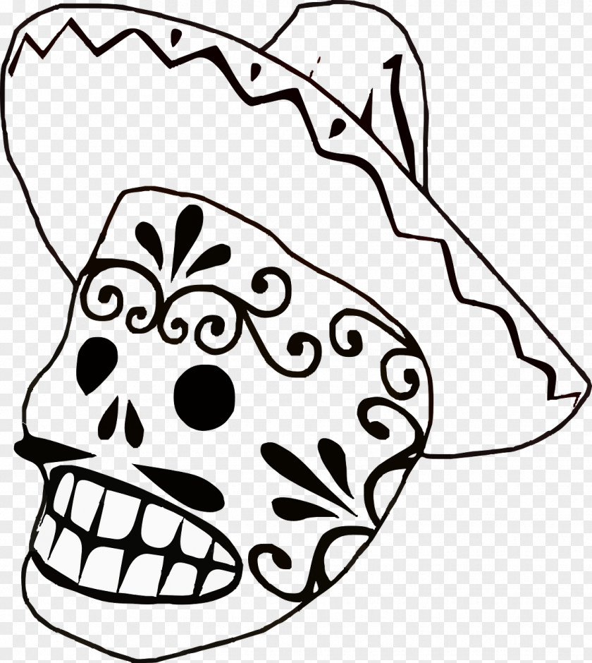 Beard And Moustache Calavera Mexican Cuisine Day Of The Dead Clip Art PNG