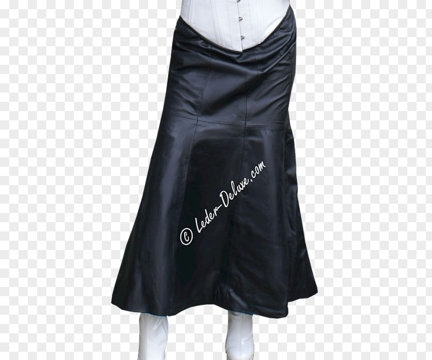 Black Skirt Nappa Leather Clothing PNG