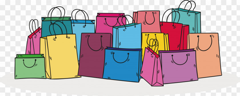 Hand-painted Shopping Bags Reusable Bag Paper PNG