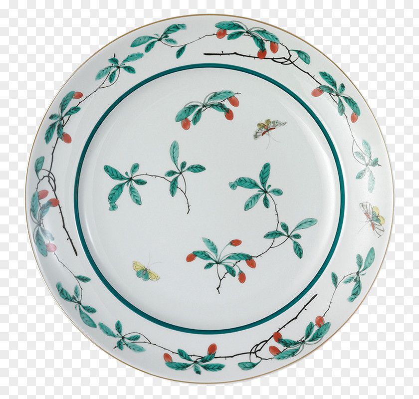 Limoges Porcelain Mottahedeh & Company Platter Famille Verte Tableware PNG