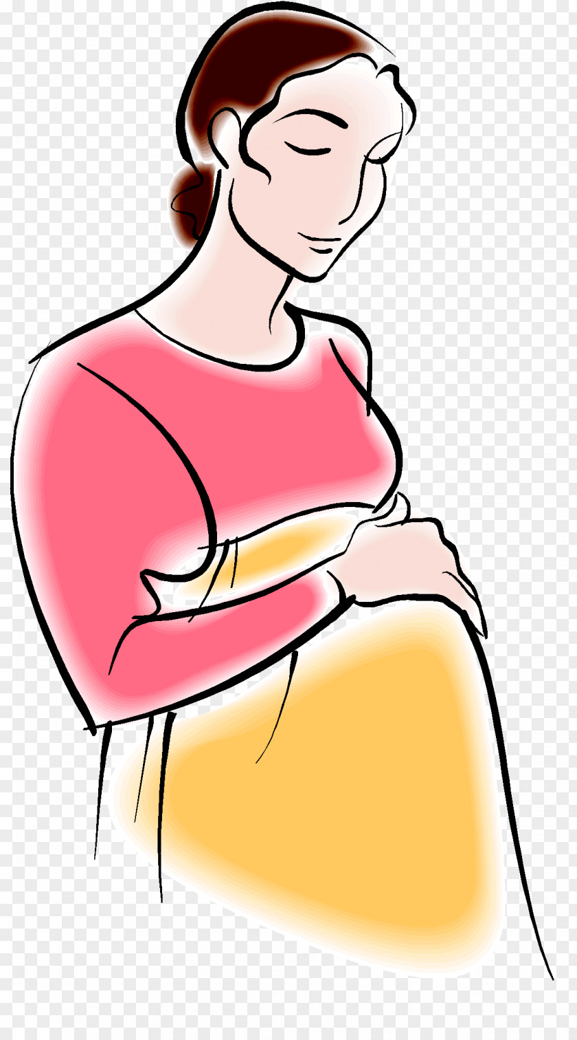 Thumb Line Art Pregnancy Cartoon PNG