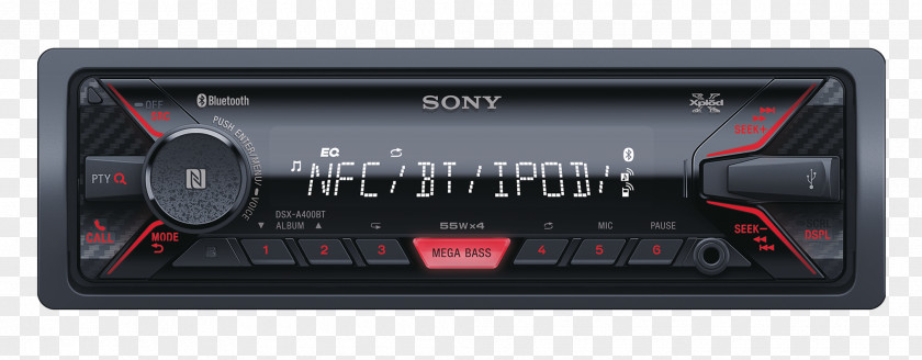 Sony Vehicle Audio Radio Receiver Bluetooth Wireless PNG
