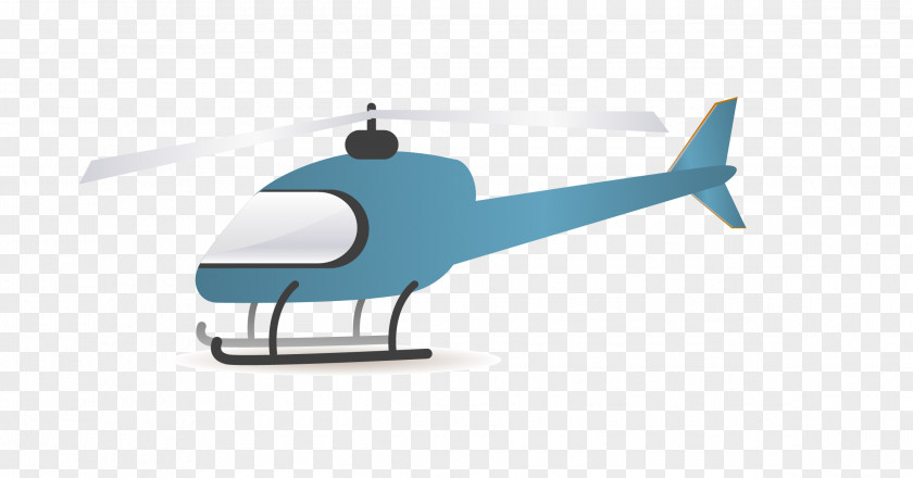 Blue Cartoon Stereo Helicopter Transport Icon PNG