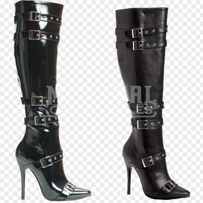 Boot Knee-high Thigh-high Boots Stiletto Heel Buckle High-heeled Shoe PNG