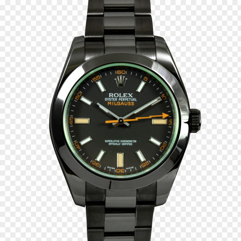 Metalcoated Crystal Watch Rolex Milgauss Sea Dweller Bracelet PNG