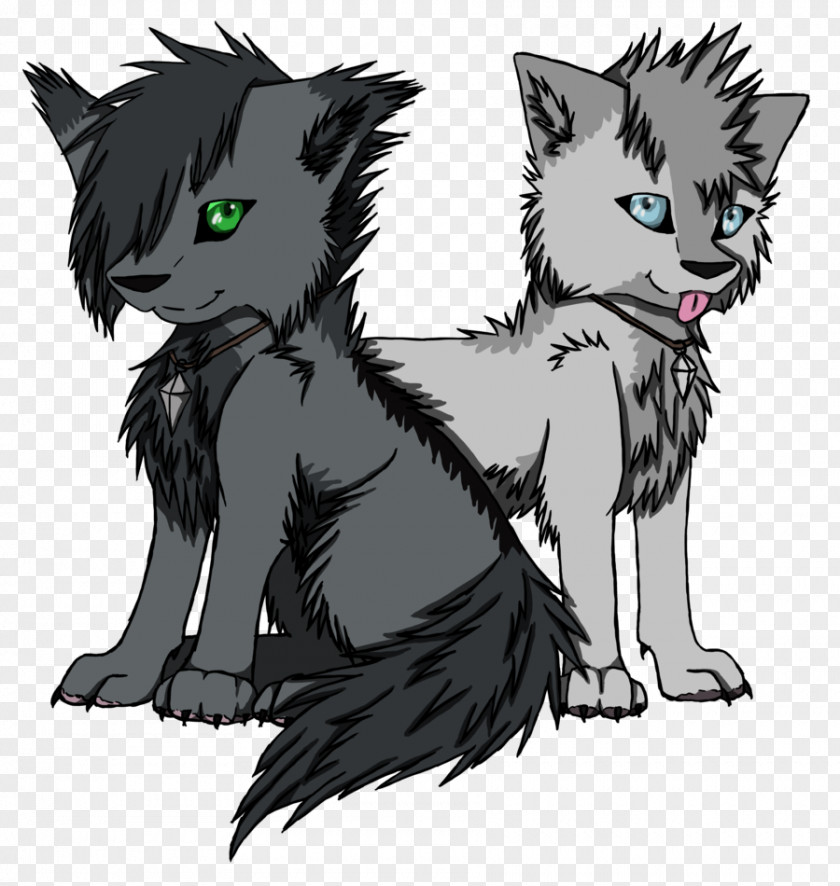 Milo Whiskers Kitten Black Cat Werewolf PNG