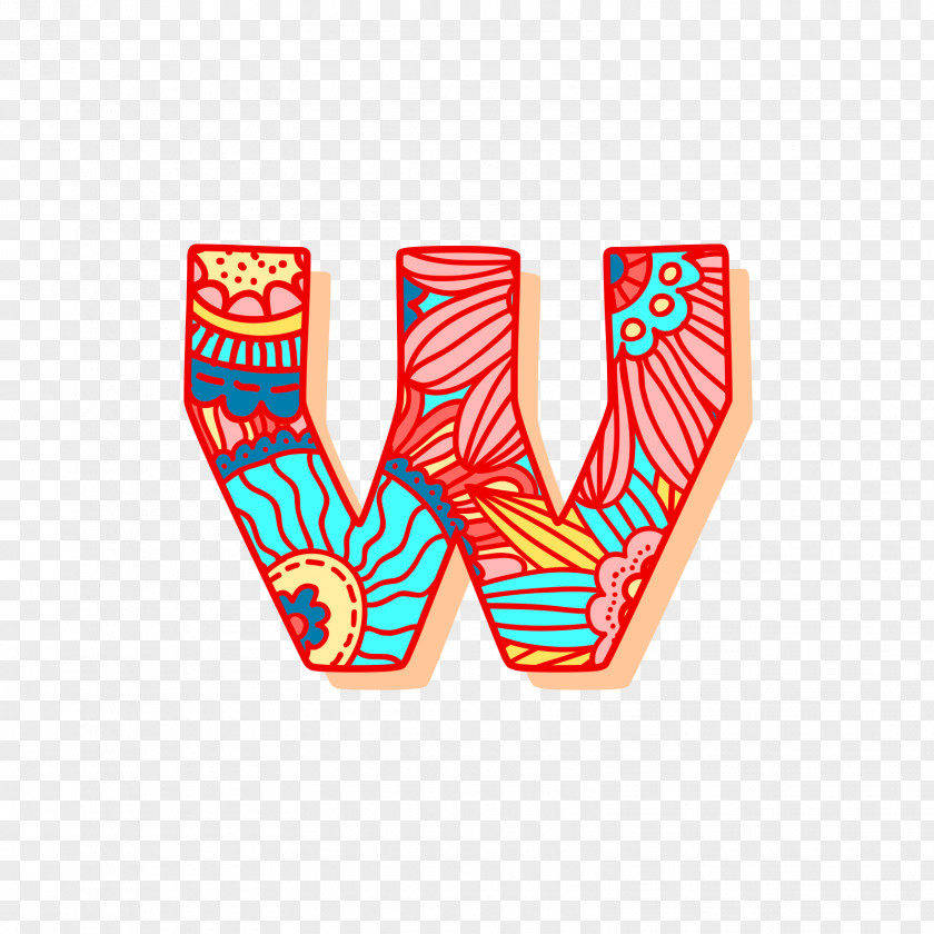 Pattern Letter W Computer File PNG