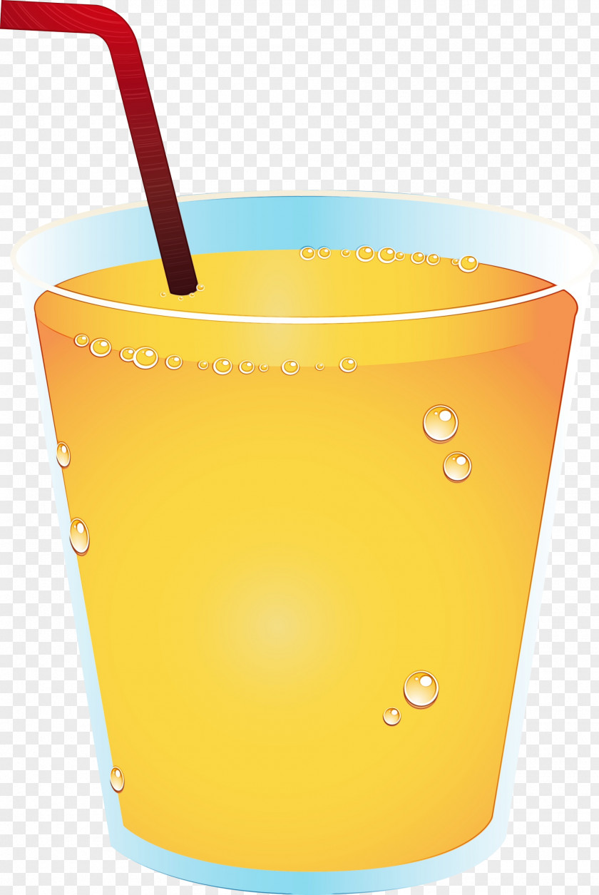 Plastic Bucket Orange Drink Juice Harvey Wallbanger Cup Yellow PNG