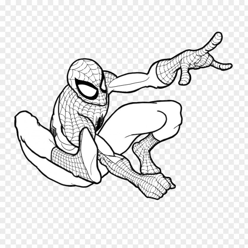 Spider-man Spider-Man Drawing Deadpool Coloring Book PNG