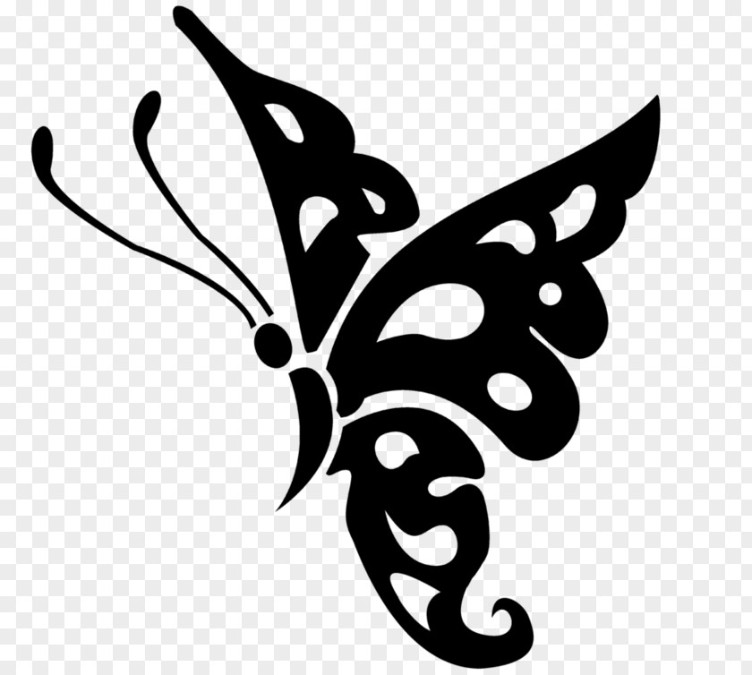 Butterfly Drawing Stencil Clip Art PNG