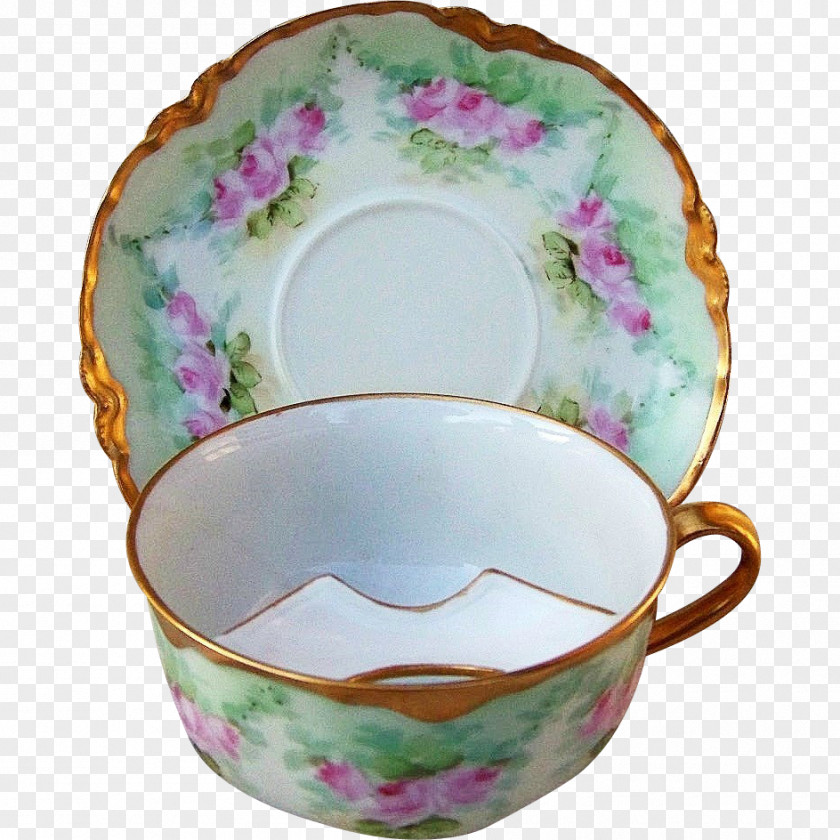 Hand Painted Mustache Tableware Saucer Ceramic Plate Porcelain PNG