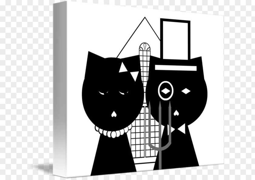Cat American Gothic Revival Architecture Work Of Art PNG