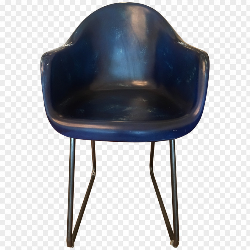 Modern Chair Cobalt Blue Plastic PNG