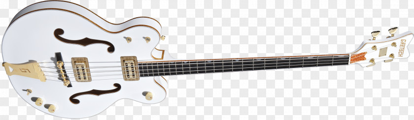 Electric Guitar Acoustic-electric Gretsch White Falcon Bass PNG
