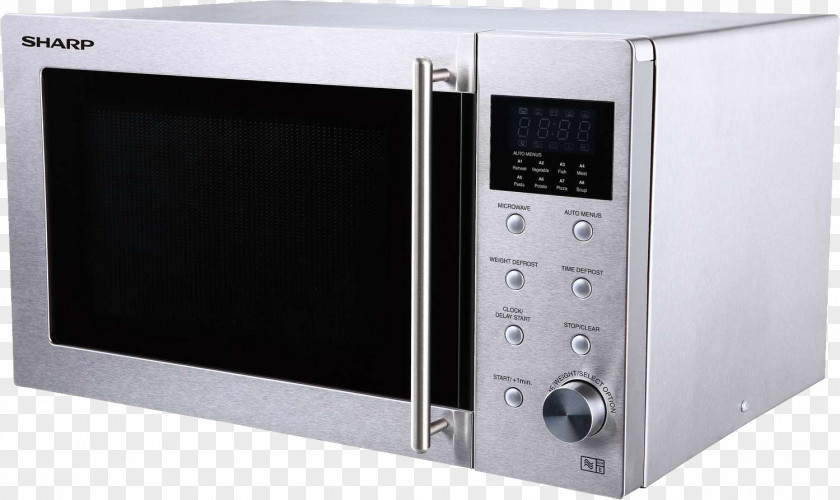Microwave Oven Home Appliance Stainless Steel Defrosting User Guide PNG