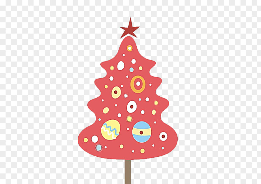 Red Christmas Tree Ded Moroz Santa Claus Desktop Wallpaper PNG