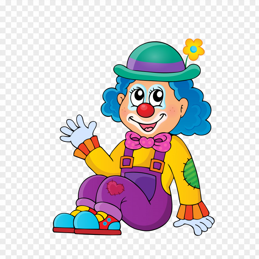 Vector Color Greeting Clowns Royalty-free Clown Illustration PNG