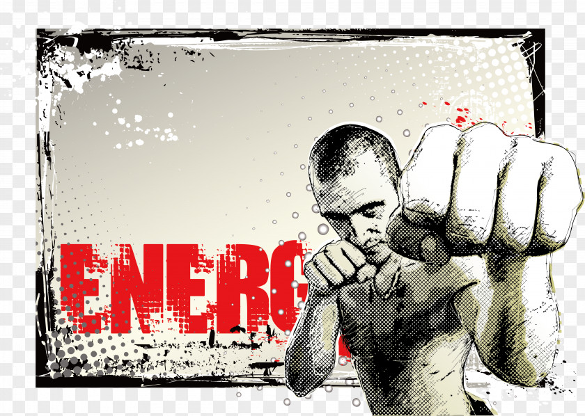 Vector Muay Thai Poster Background PNG