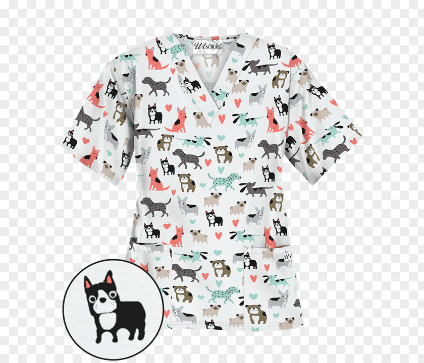 T-shirt Scrubs Animal Print Veterinarian Uniform PNG