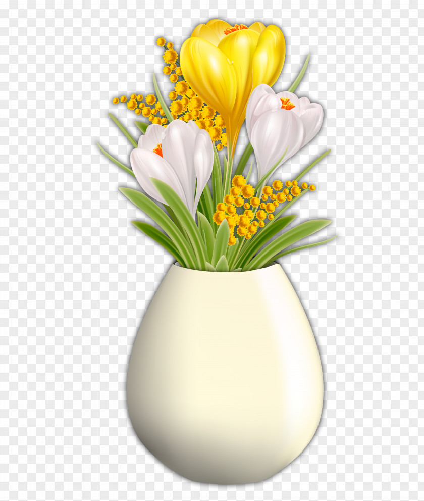 Vase Floral Design Yellow Flower Rose PNG