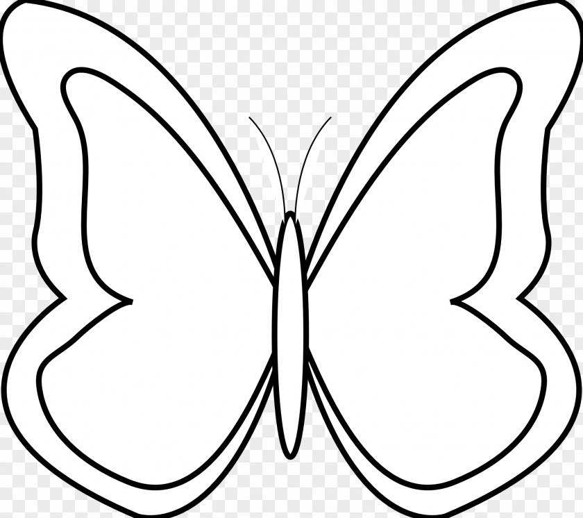 Bold Line Cliparts Butterfly White Clip Art PNG