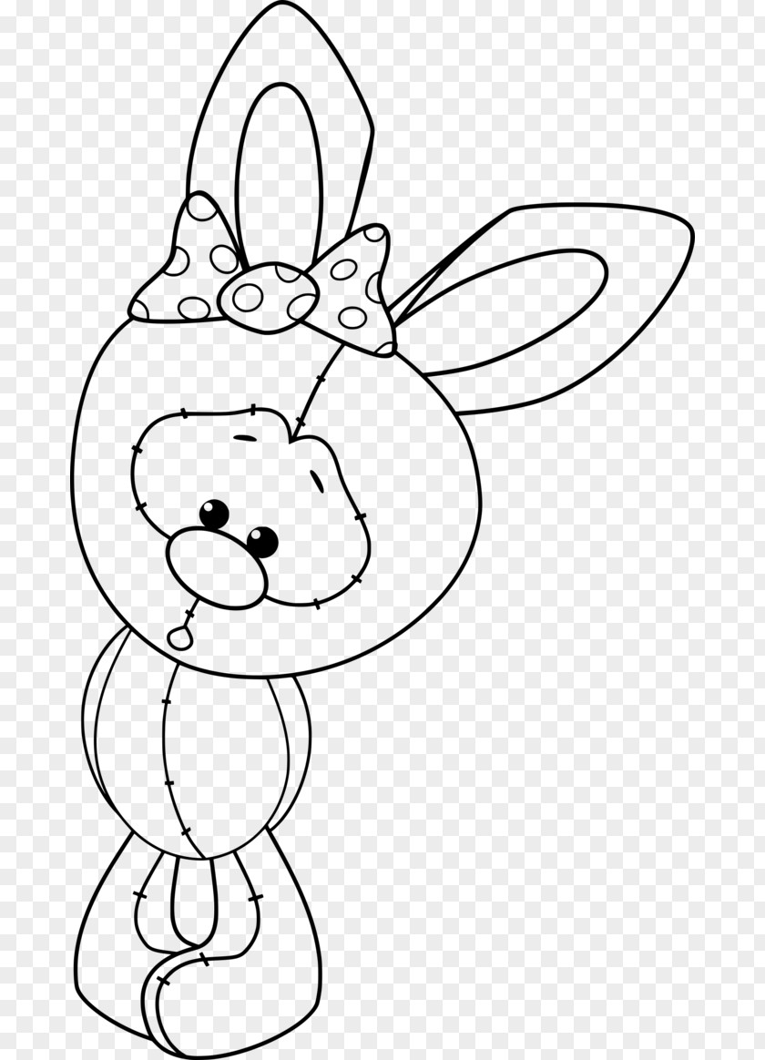Line Art Whiskers Hare White Ear Clip PNG