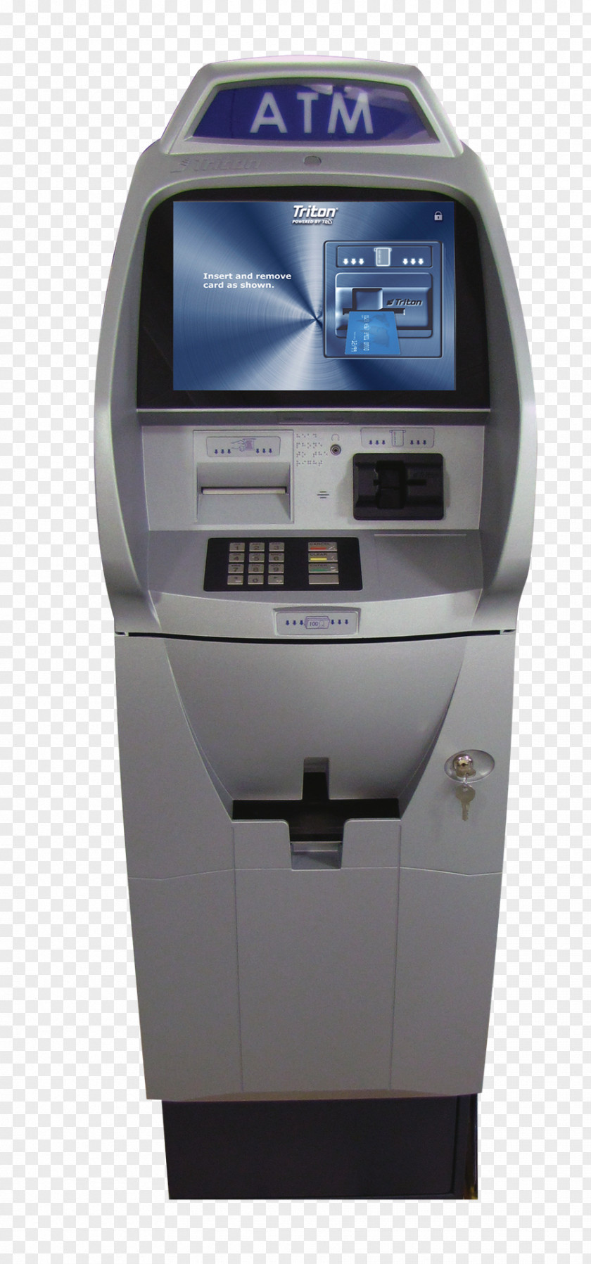 Atm Automated Teller Machine Touchscreen Triton Bank Display Device PNG
