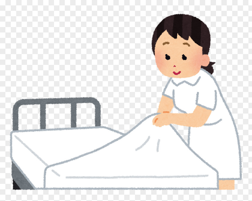 Bed Caregiver Hospital Nursing Patient Sheets PNG