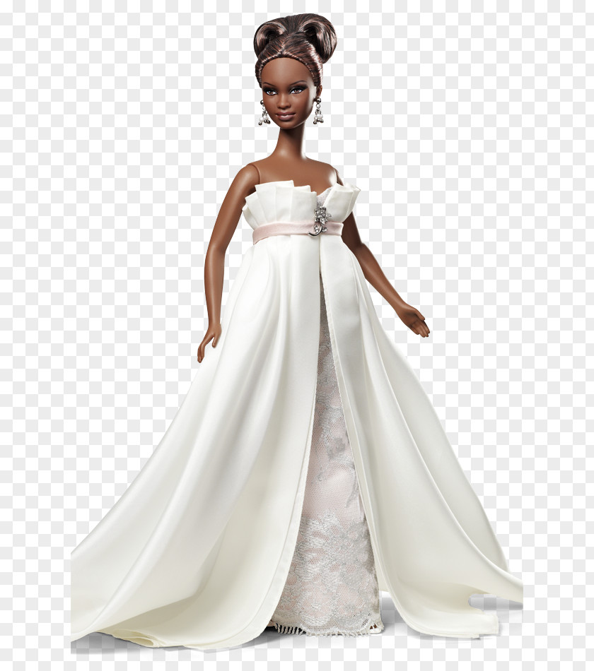 European Style Lace Barbie Doll Wedding Dress Fashion PNG