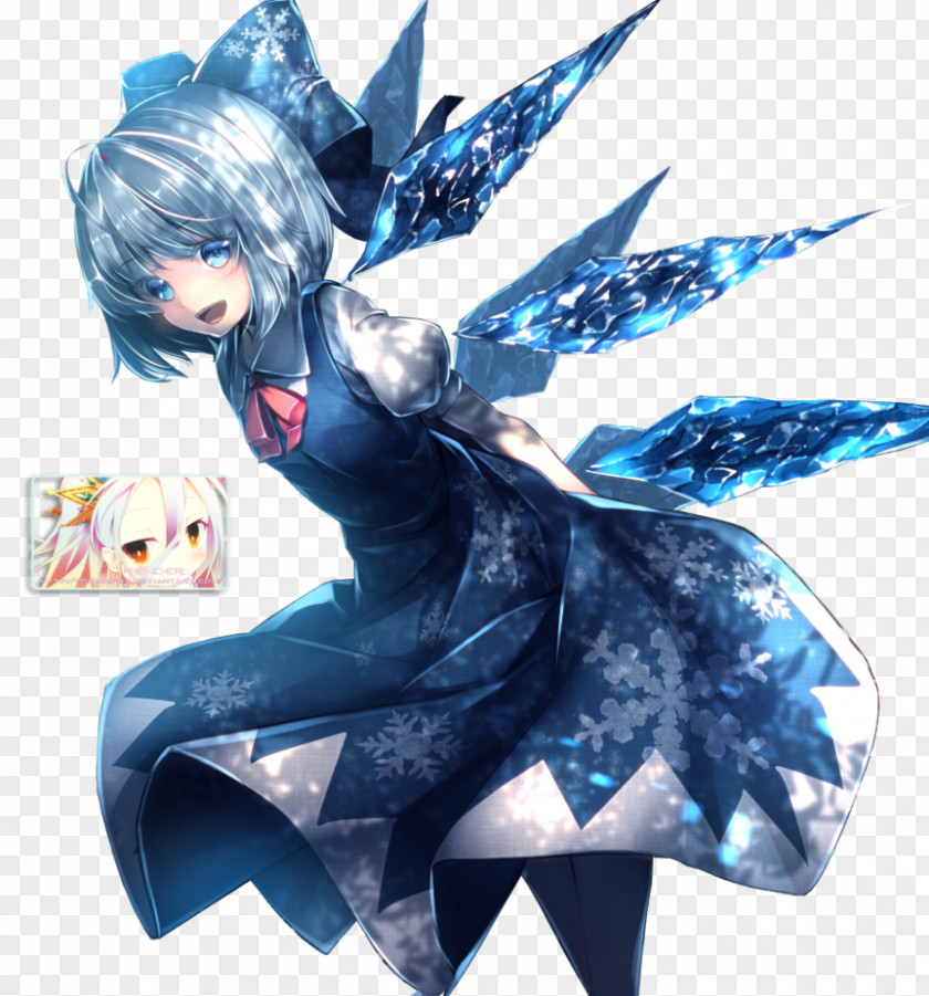 The Embodiment Of Scarlet Devil Cirno Rendering Video Game Art PNG