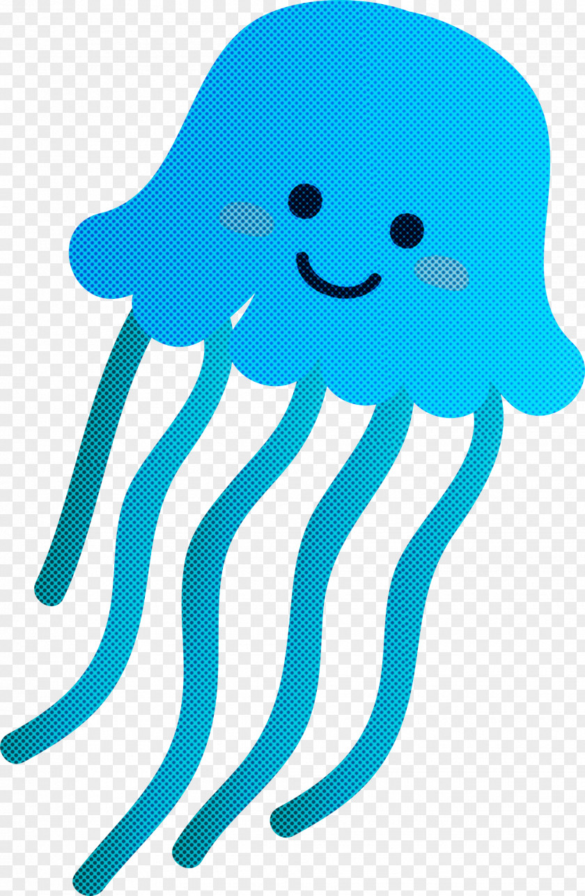 Turquoise Octopus Jellyfish PNG