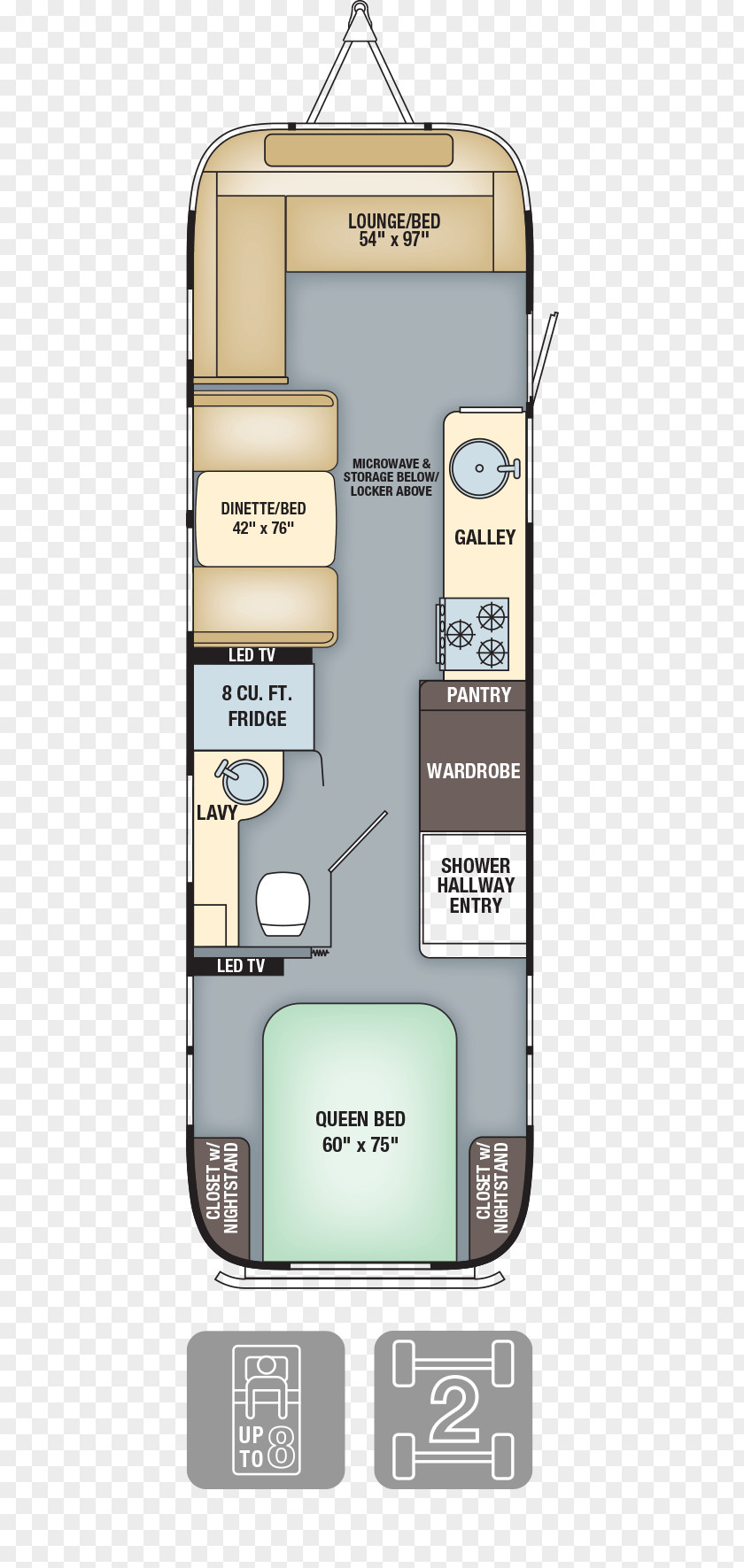 Bed Plan Airstream Caravan Floor Interior Design Services Campervans PNG