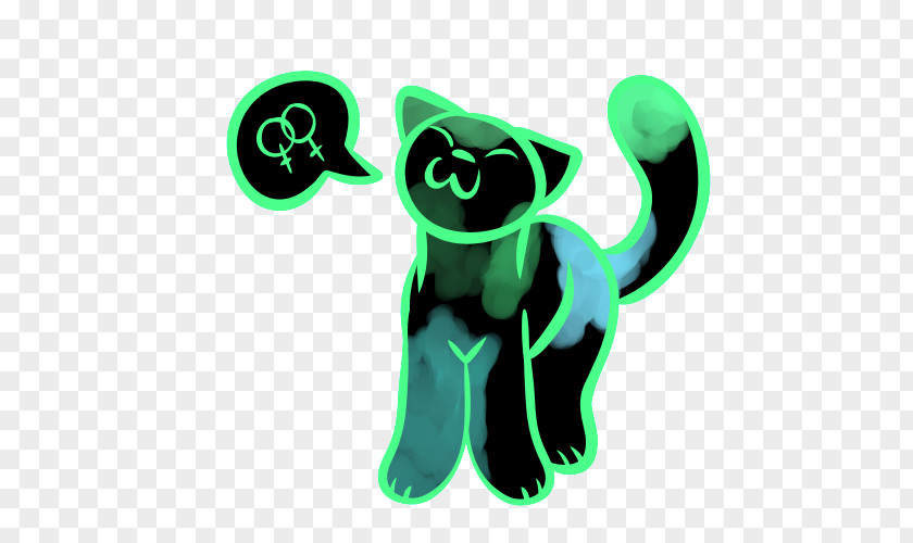 Butch The Cat Carnivora Green Character Font PNG