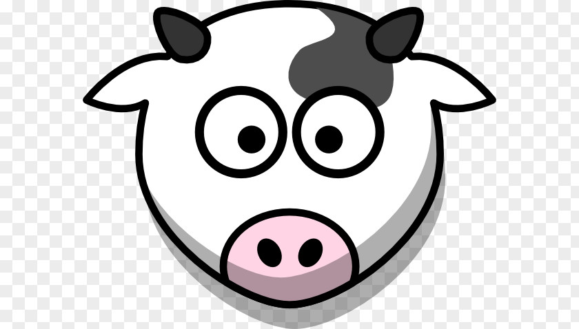 Cow Face Cartoon Holstein Friesian Cattle Drawing Clip Art PNG