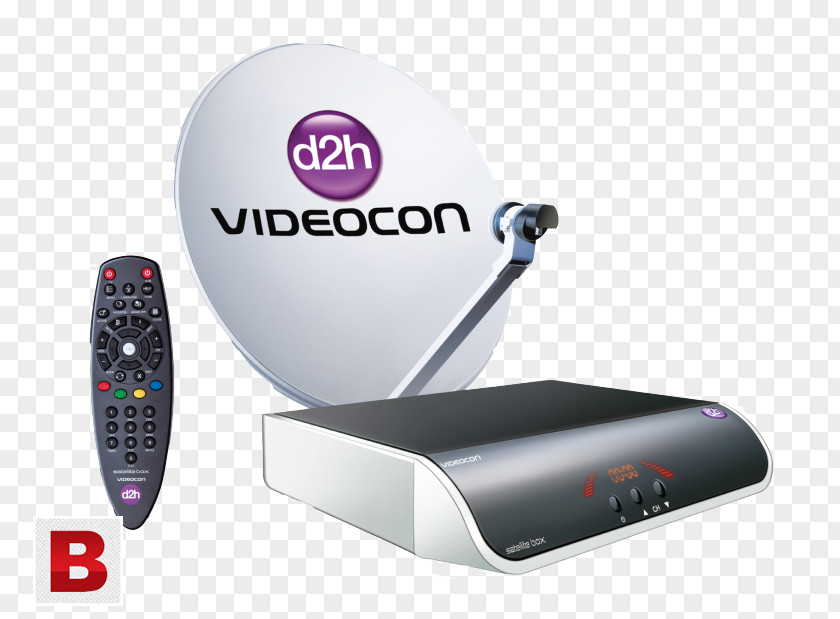 Dish Tv Set-top Box Direct-to-home Television In India Videocon D2h Airtel Digital TV Tata Sky PNG
