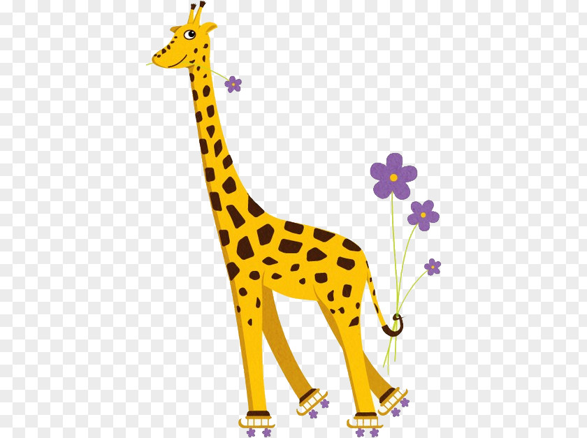 Giraffe Illustration Cartoon T-shirt Clip Art PNG