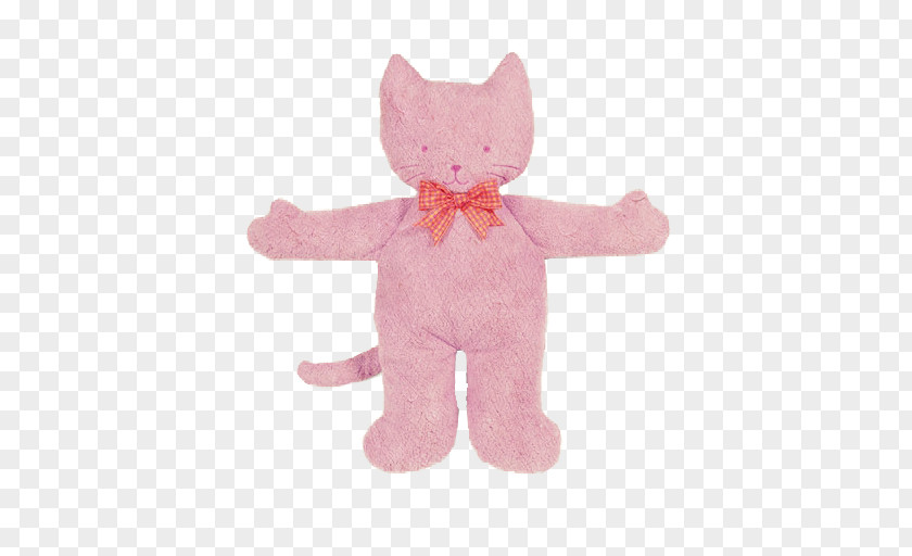 Plush Cat Pink Stuffed Toy PNG