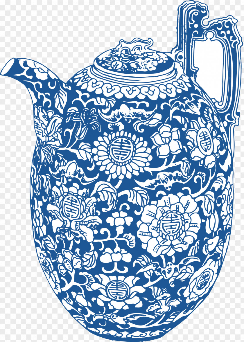 Ceramic Bottle Blue And White Pottery Chinese Ceramics Porcelain Euclidean Vector PNG