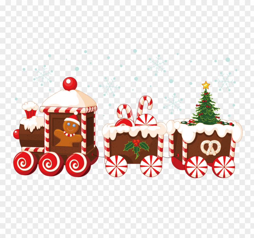 Christmas Decoration Creative Car Train Santa Claus Clip Art PNG
