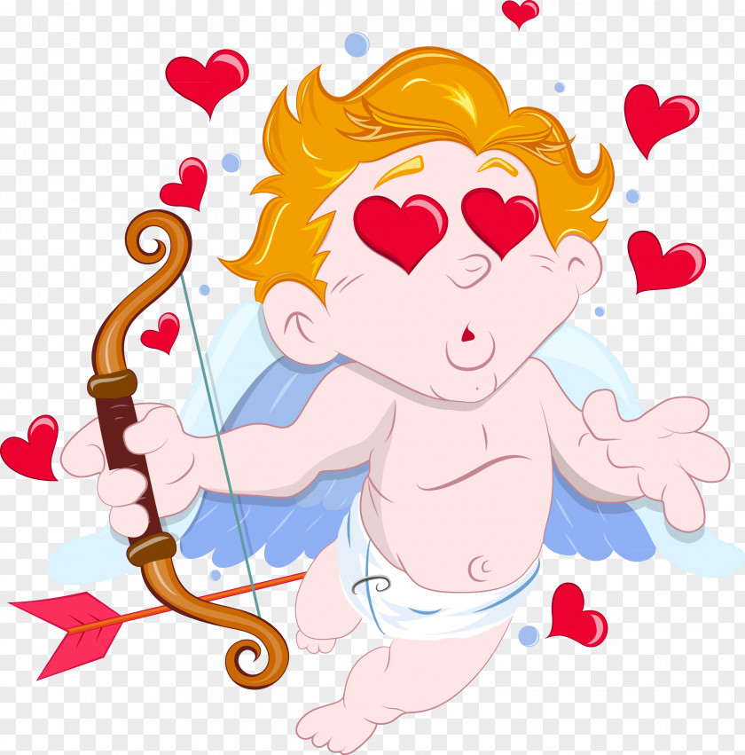 Cupid And Psyche Valentines Day Love Illustration PNG