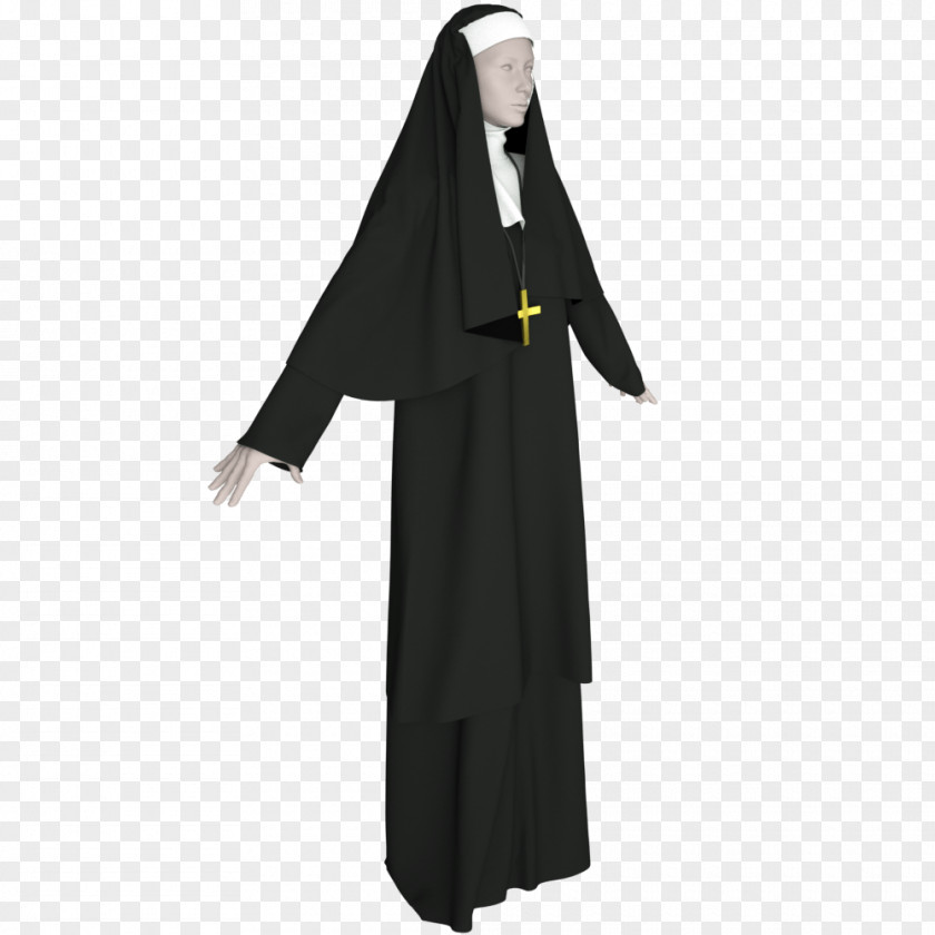 Spotlight Lens Flare Nun Religious Habit Clothing Veil Wimple PNG