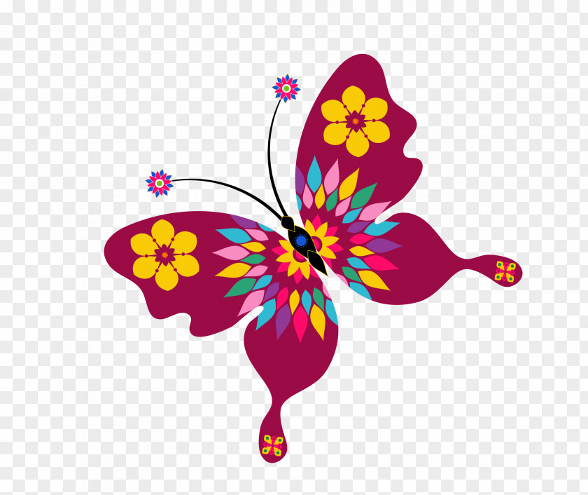 Butterfly Monarch Flower PNG