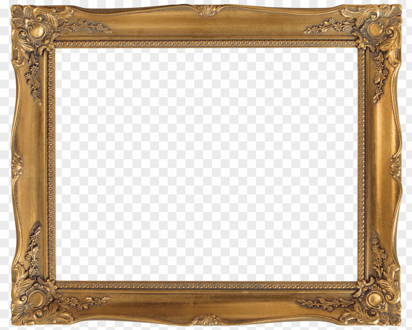 Golden Frame Picture Frames Clip Art PNG