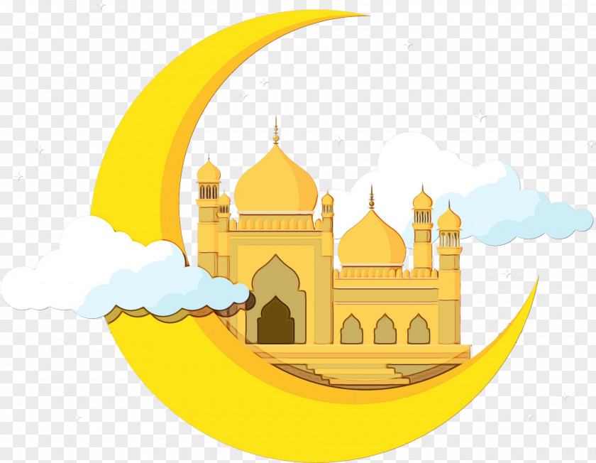 Mosque Emblem Eid Mubarak Sticker PNG