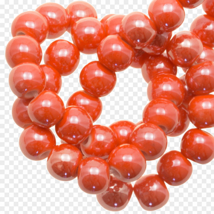 Bright Trend Bead Ceramic Color Orange Red PNG