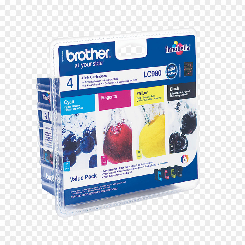 Ink Refills Cartridge Brother Industries CMYK Color Model Printer Yellow PNG