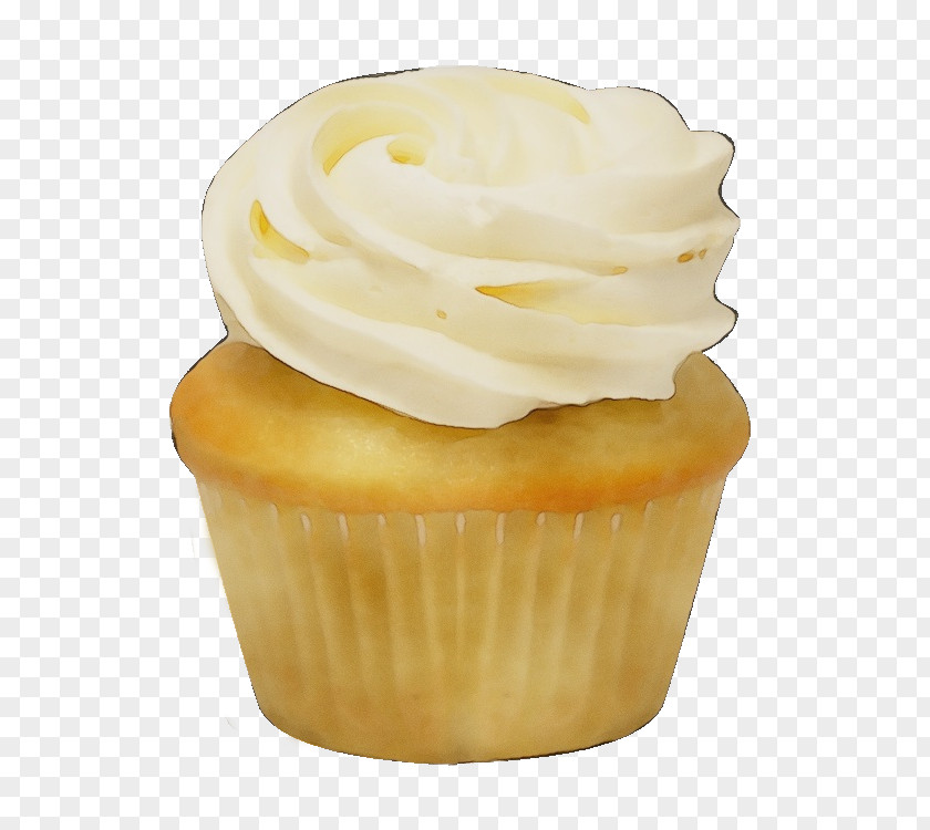 Cream Cheese Vanilla Cupcake Baking Cup Food Buttercream Icing PNG